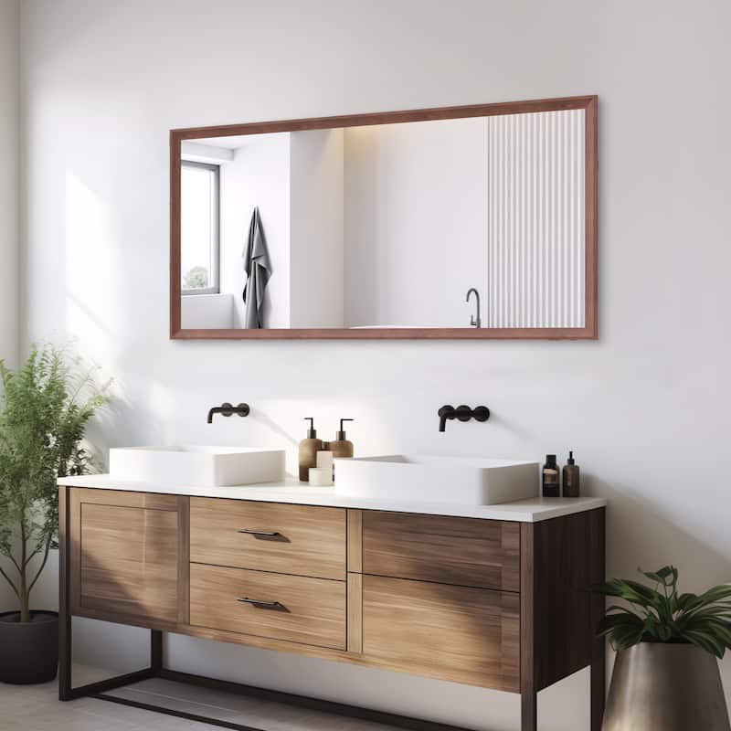 Oversized Modern Rectangle Bathroom Mirror - 60"x30"