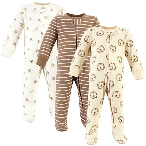 slide 1 of 1, Hudson Baby Infant Boy Cotton Sleep and Play, Brave Lion 6-9 Months - Brave Lion