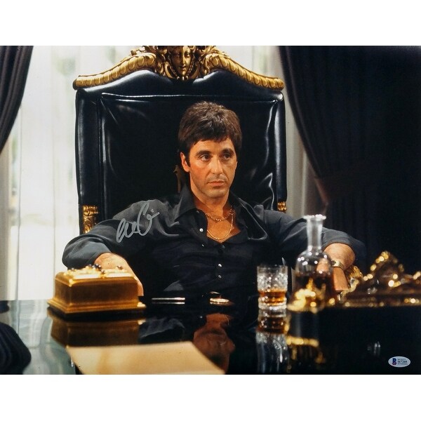 Shop Al Pacino Signed Scarface Tony Montana 16x20 Office Photo Beckett ...