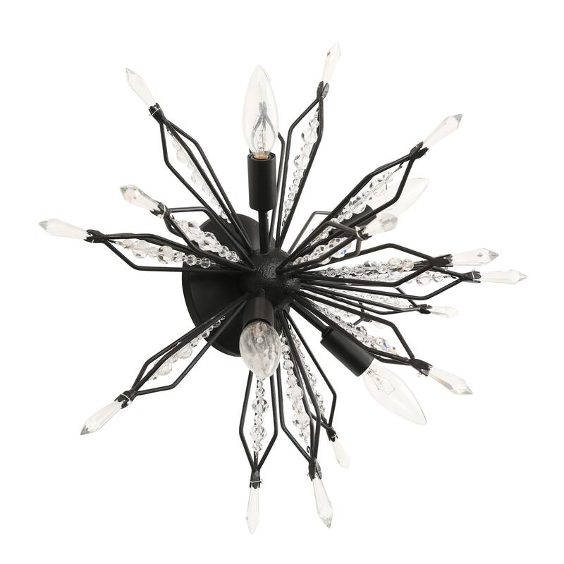 Varaluz Orbital 4-Light Semi-Flush Wall Sconce/Ceiling Light - Carbon