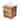 Square Acacia Wood Tissue Box Cover Slide-Out Bottom - Brown