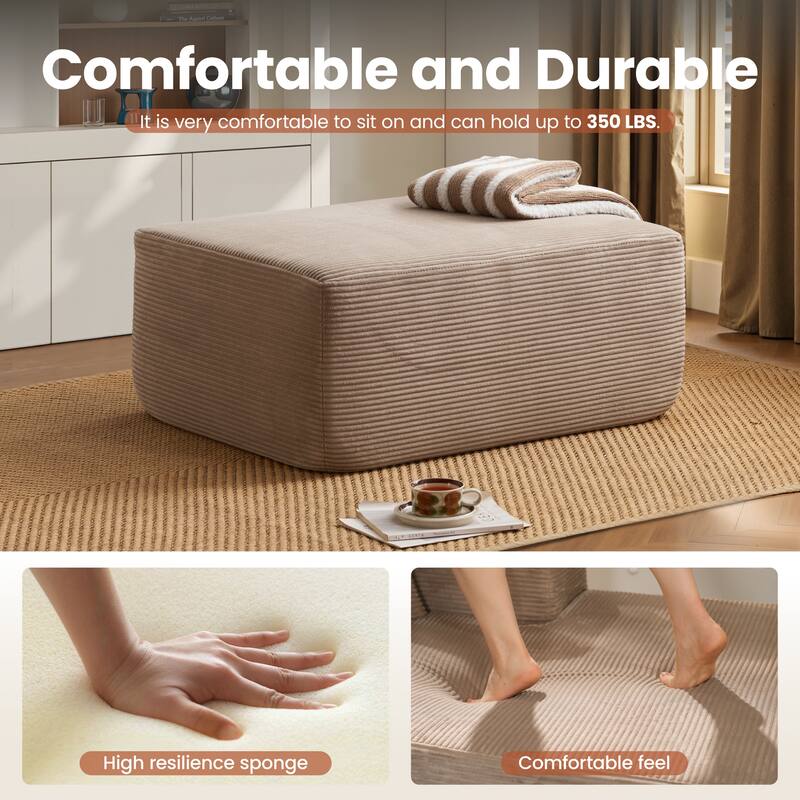 ​​OVIOS Lazy Chaise Lounge Sofa with Ottoman​