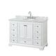 Option White / White Carrara Marble Top / Polished Chrome