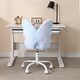 preview thumbnail 8 of 16, Cute Butterfly Back Kids Desk Chair, Adjustable Furry Swivel Chair for Study/Home/Bedroom/School