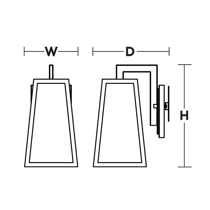 AFX JOPW0712MB Joplin 12" Tall Outdoor Wall Sconce