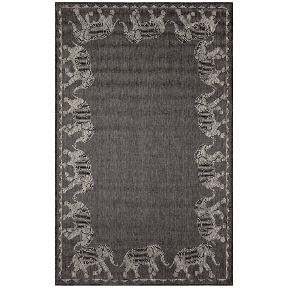 Liora Manne Carmel Marching Elephants Indoor/Outdoor Area Rug