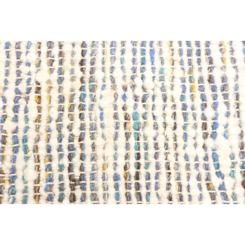 ECARPETGALLERY Braid weave Sienna Cream Wool Rug - 5'0 x 7'9