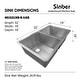 preview thumbnail 5 of 50, Sinber Undermount Double Bowl 304 Stainless Steel Kitchen Sink