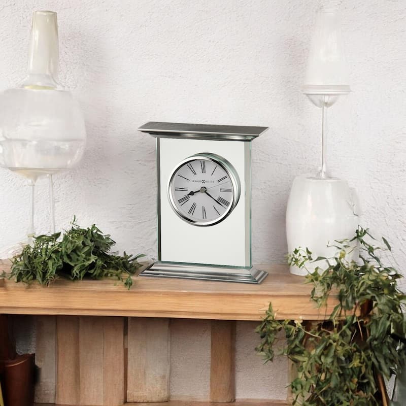 Howard Miller Clifton Modern Sleek Mantel Clock - Clear