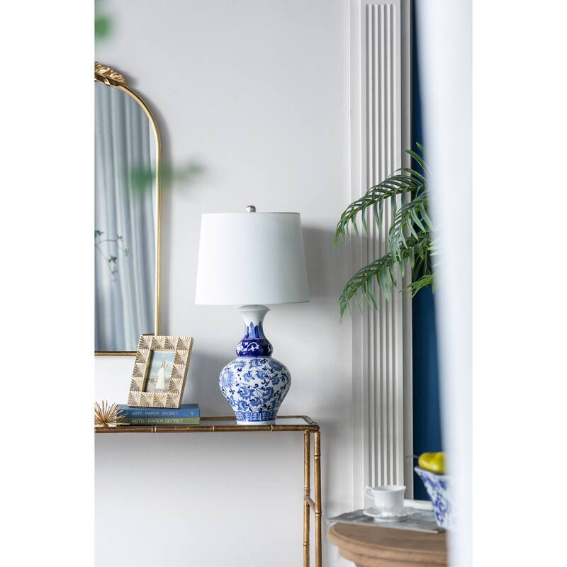 A&B Home Round Ceramic Vase Lamp