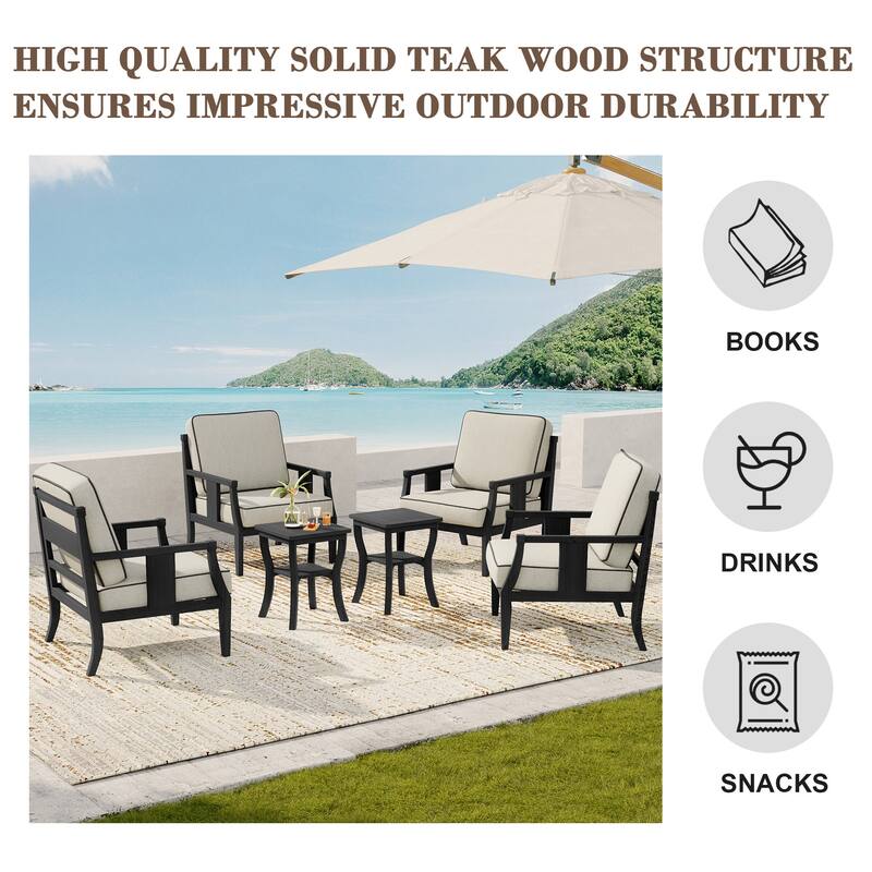 Patio Conversation Sets with Side Table(Set of 6)