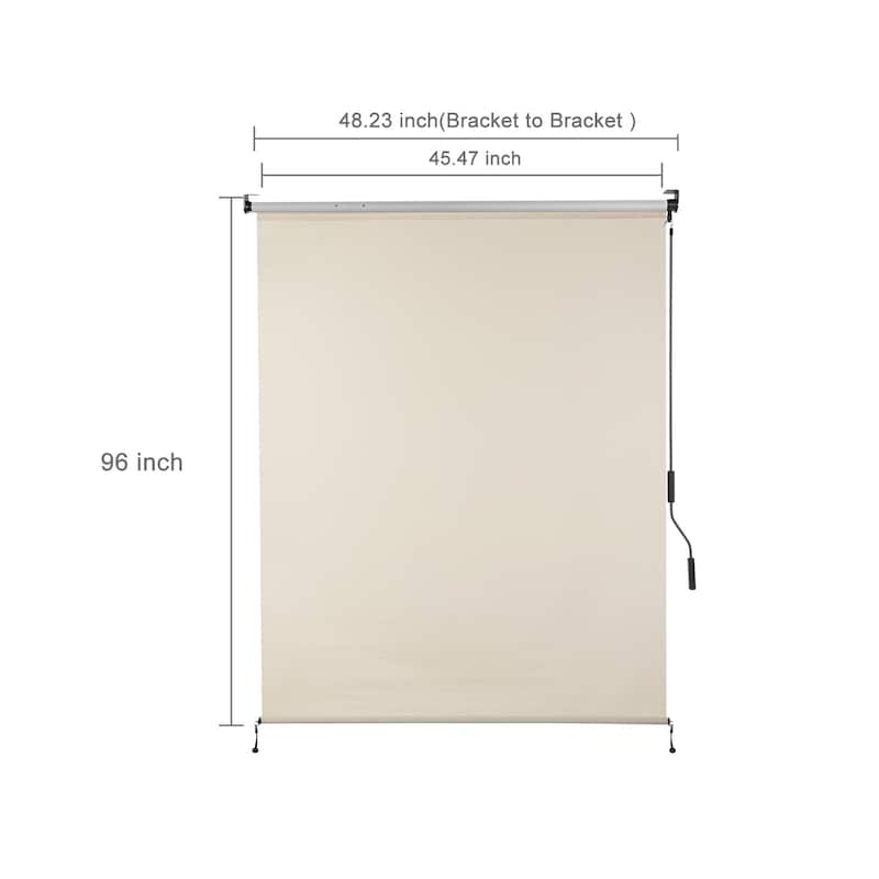 Aoodor 5% Openness Cordless Solar Fabric Roller Shade, 95% UV Protection Blinds