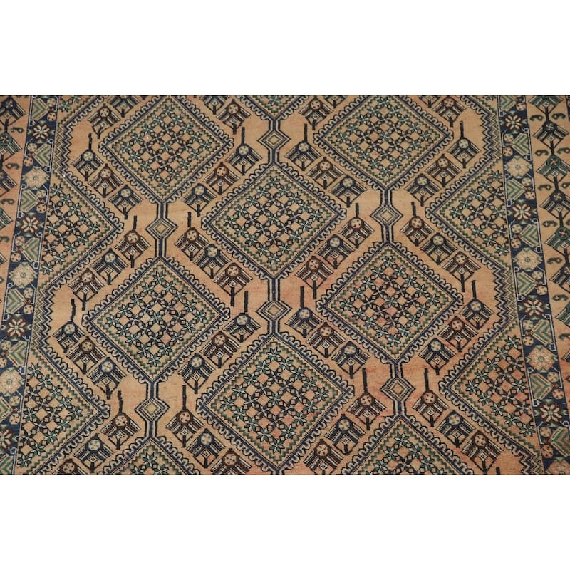 Bakhtiari Persian Vintage Area Rug Handmade Living Room Wool Carpet - 6'8"x 9'6"