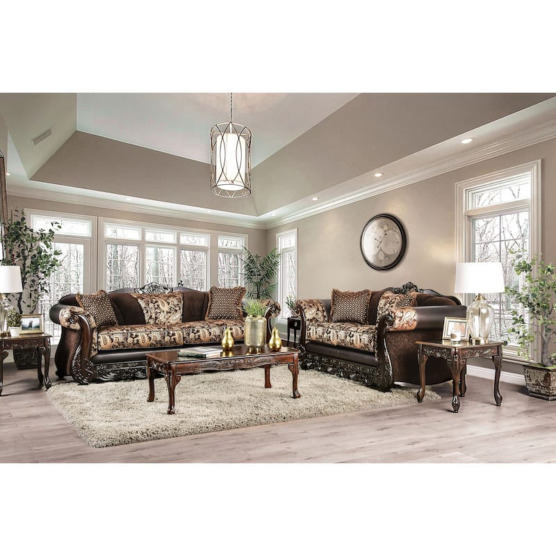 Gracewood Hollow Dayaram Traditional Brown Sofa