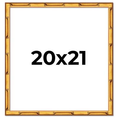 20x21 Frame Gold Bamboo Picture Frame Modern Photo Frame Includes UV Acrylic Shatter Guard Front Acid Free Foam Backing Board