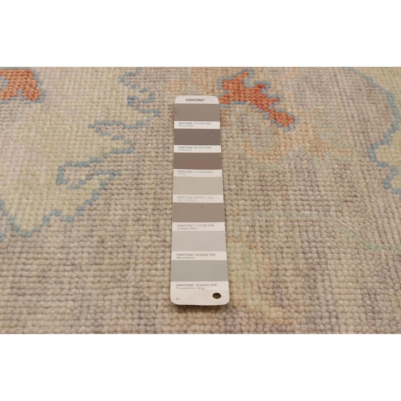 ECARPETGALLERY Hand-knotted Modern Oushak Taupe Wool Rug - 8'2 x 9'11
