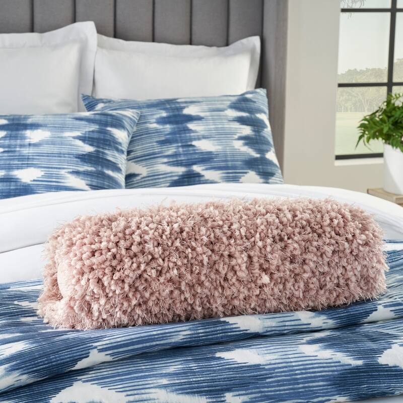 Mina Victory Shag Solid Throw Pillow