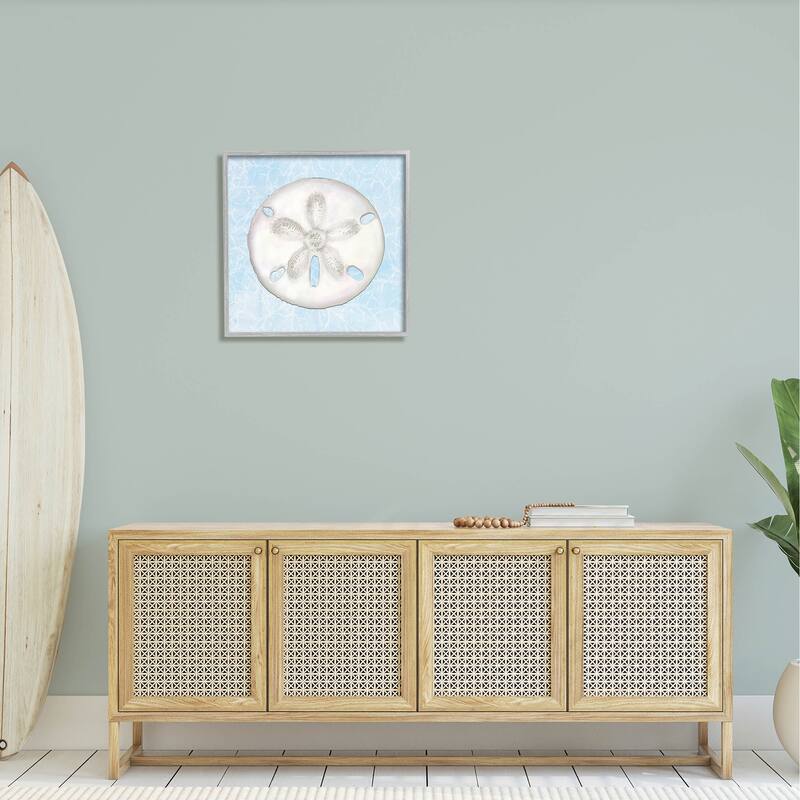 Stupell Sand Dollar Aquatic Waves Pattern Framed Giclee Art by Diannart