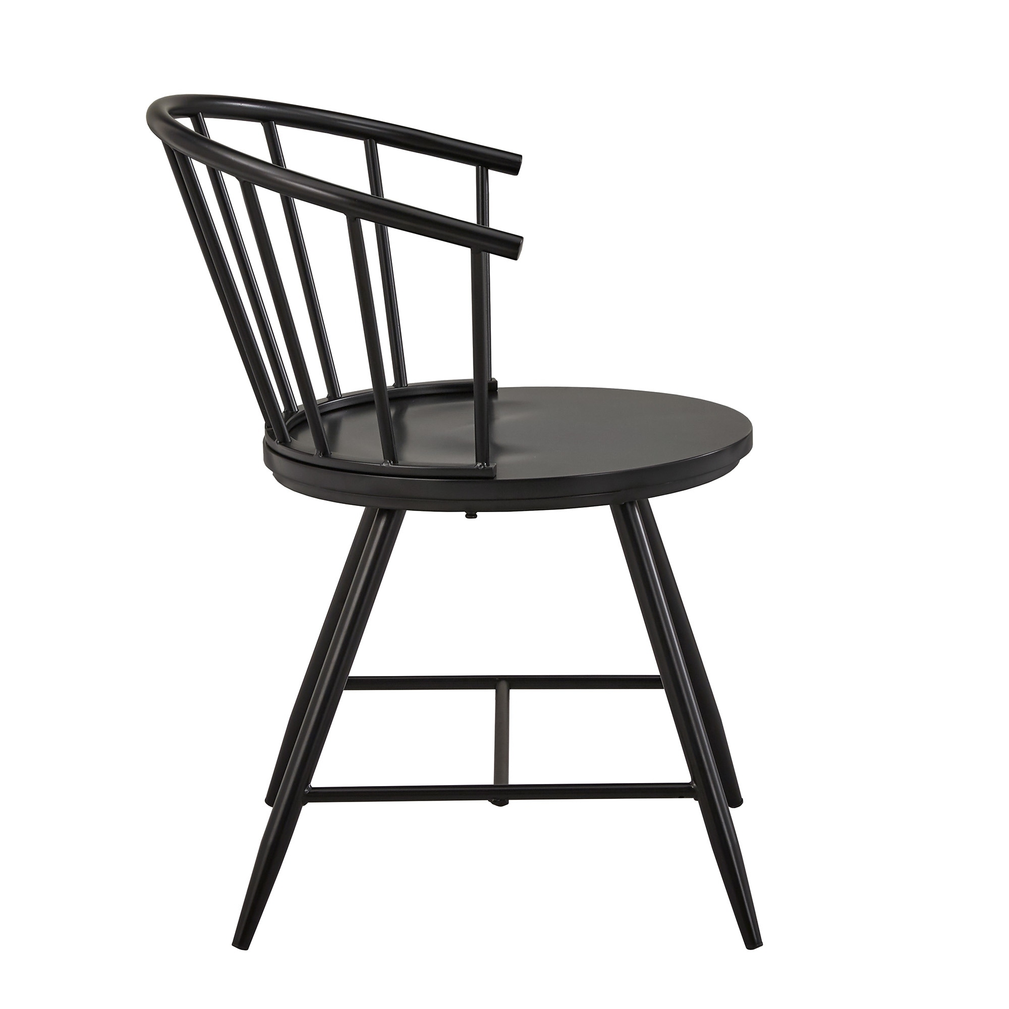 Truman Slope Low Back Windsor Metal Side Chairs (Set of 2) by