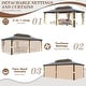 preview thumbnail 22 of 133, EROMMY Hardtop Gazebo,Outdoor Pergola with Double Roof & Netting & Curtains,Heavy Duty Canopy for Patio, Backyard, Pool party