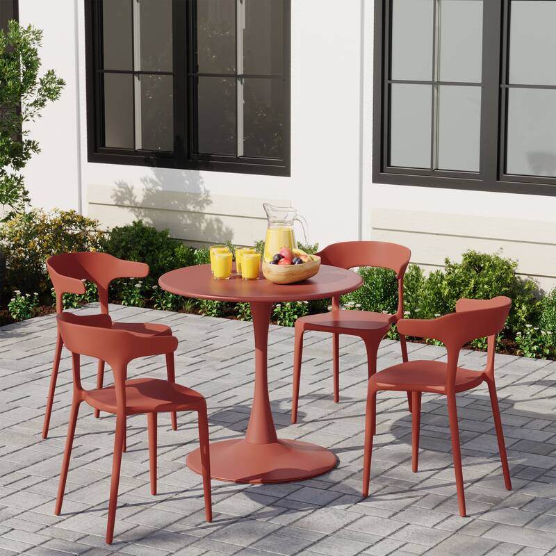 Frond and Form 4-Person Outdoor Round Dining Set