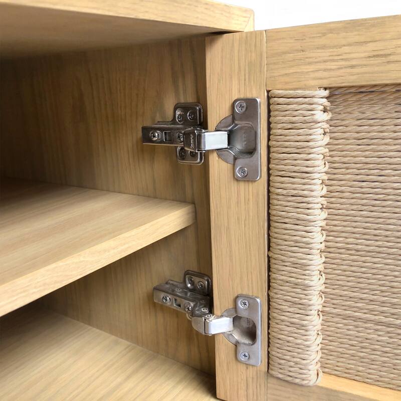 Studio London Wooden TV Stand with Doors Contemporary Media Console