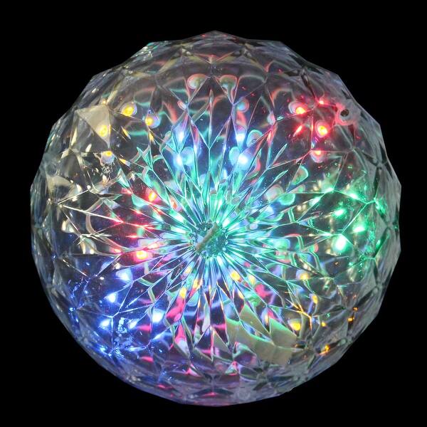 Shop 6 Led Lighted Multi Color Hanging Crystal Sphere Outdoor Christmas Decoration Overstock 29212237