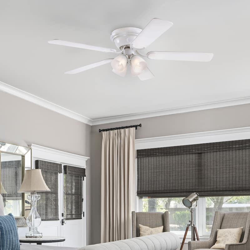 Westinghouse Lighting Contempra IV 52-Inch 5-Blade Indoor Ceiling Fan with Dimmable LED Light and Frosted Ribbed Glass