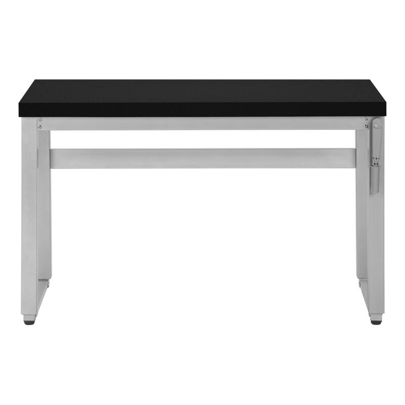 Computer Desk, Home Office, Standing, Adjustable, 48"l, Work, Laptop, Black Laminate, Grey Metal, Contemporary, Modern