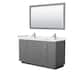 Option Dark Gray, Nickel Trim, White Cultured Marble Top