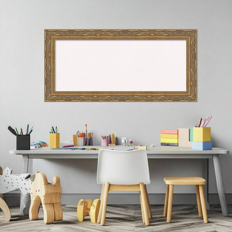 Filigree Gold Framed Cork Board - Bulletin Board, Organization Board, Pin Board