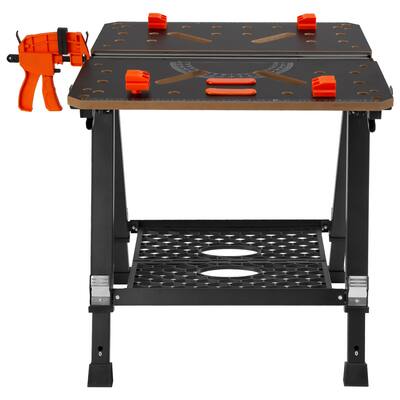UIMOSO Convertible Workstation, Dual-Function as Sawhorse/Workbench, Supports up to 1000 lbs, 7 Height Options