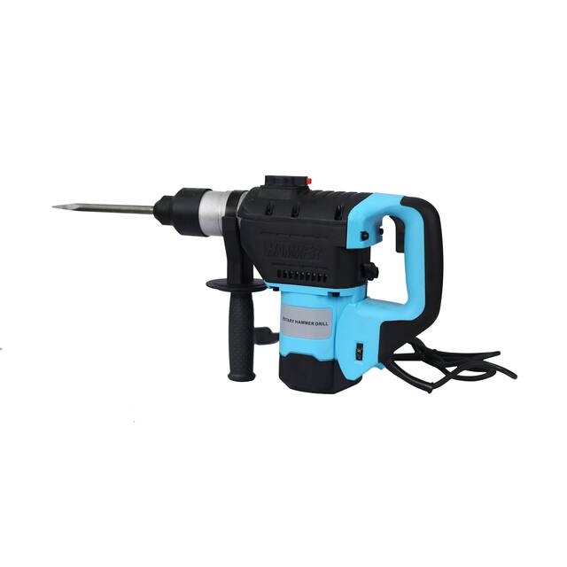 Rotary Hammer 1100W, 1-1/2" SDS Plus Rotary Hammer Drill 3 Functions, Blue and Black