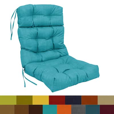 Three-section Tufted Outdoor Seat/Back Chair Cushion (Multiple Sizes)