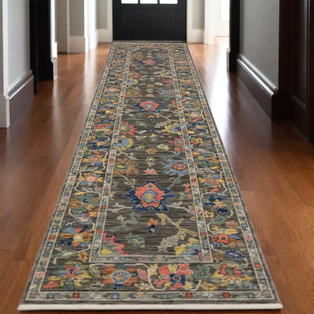 HomeRoots Oriental Traditional Rectangle Area Rug