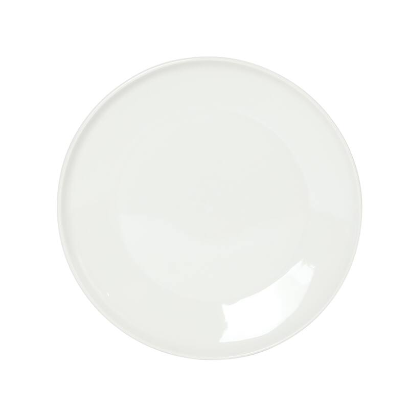 Gibson Home Havenstone 12-Piece Porcelain Dinnerware Set - Plates & Bowls, Classic White Everyday Dish Set
