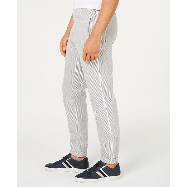 blue cotton joggers