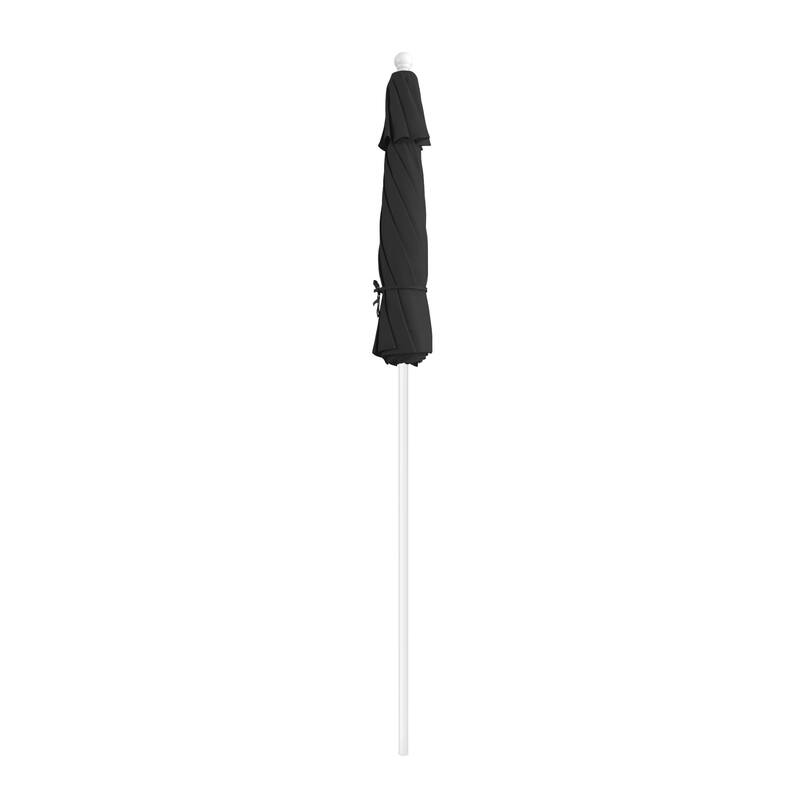 California Umbrella 7.5' Venture Series Patio Umbrella, White Aluminum Pole Fiberglass Ribs Push Lift, Pacifica Pacific Blue