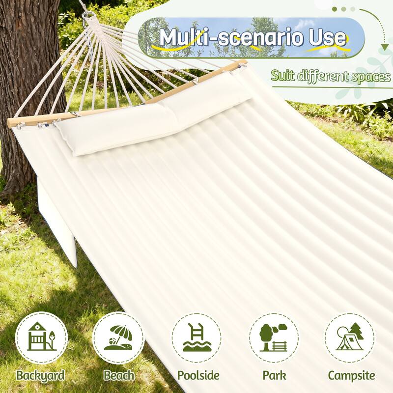 EROMMY Modern Portable Hammock, Hand-Woven Ropes, Anti-Tipping Design for Backyards, Beaches & Campsites