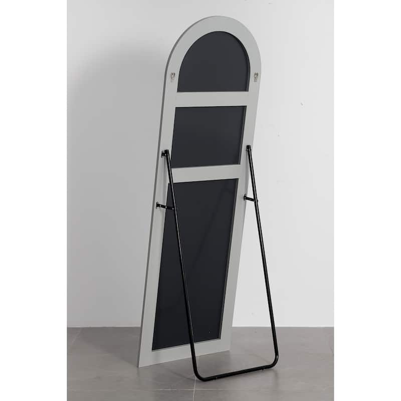 Modern Arched Mirror Full-Length Floor Mirror with Stand