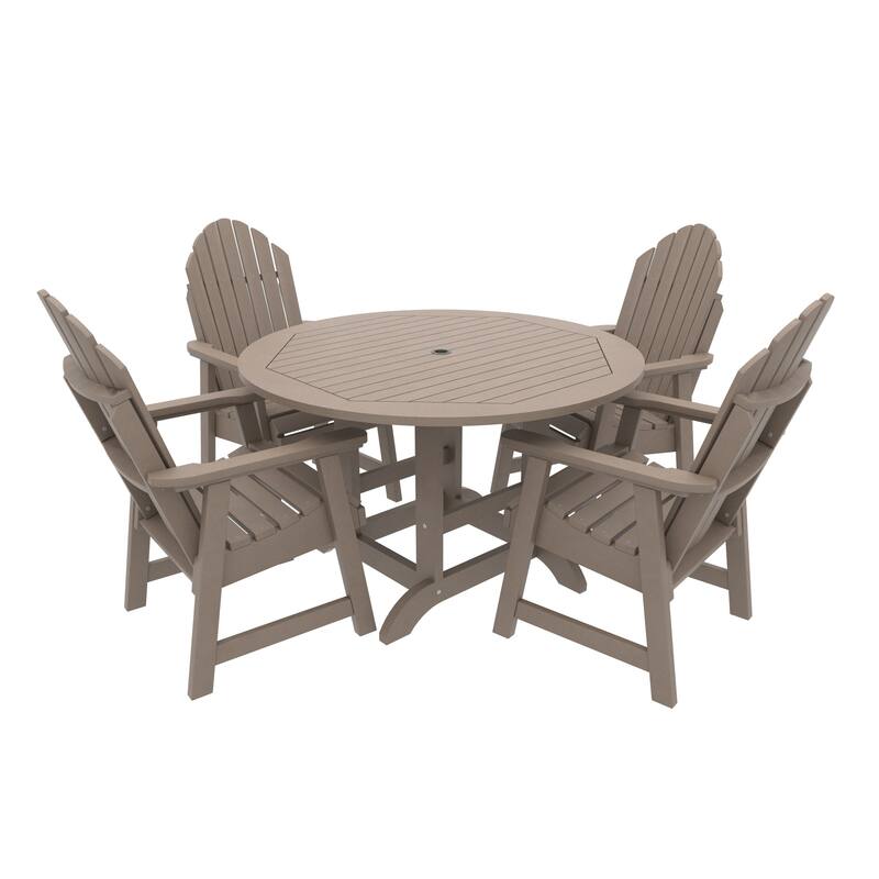 HIGHWOOD Commercial Muskoka 5-Piece Adirondack 48" Dining Set - Woodland Brown