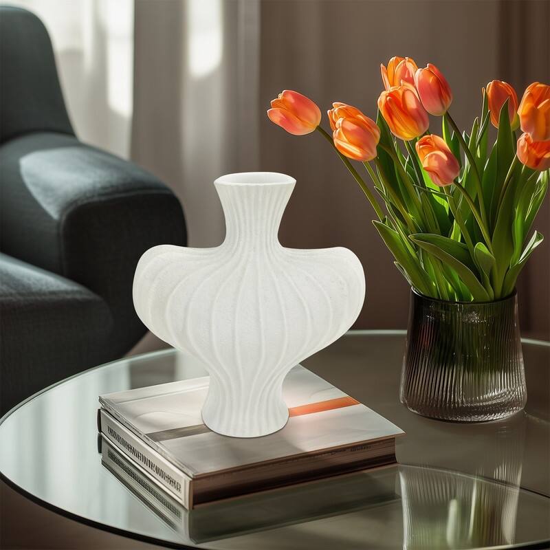 Nordic Boho Flower Vase Heart Shape, Dried Flower Table Centerpiece