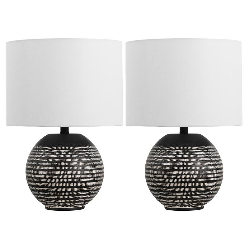 SAFAVIEH Lighting Soto 20-Inch Resin Table Lamp (Set of 2) - 14"W x 14"D x 20"H