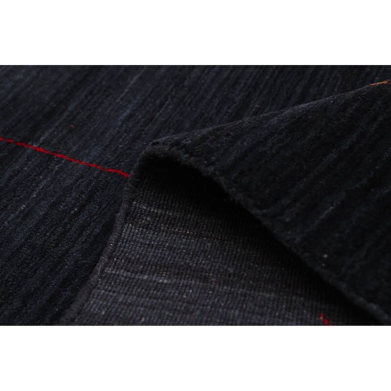 ECARPETGALLERY Hand Loomed Kashkuli Gabbeh Dark Navy Wool Rug - 5'0 x 8'0