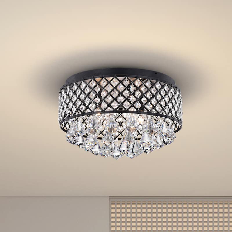 Phanes Metal and Glass 4-light Flush Mount