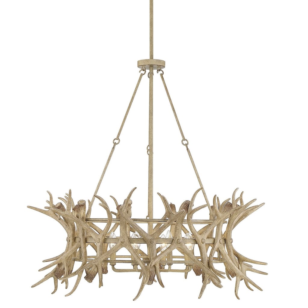 Savoy House 1-1760-8 Daniels 8 Light 40" Wide Antler Drum Chandelier