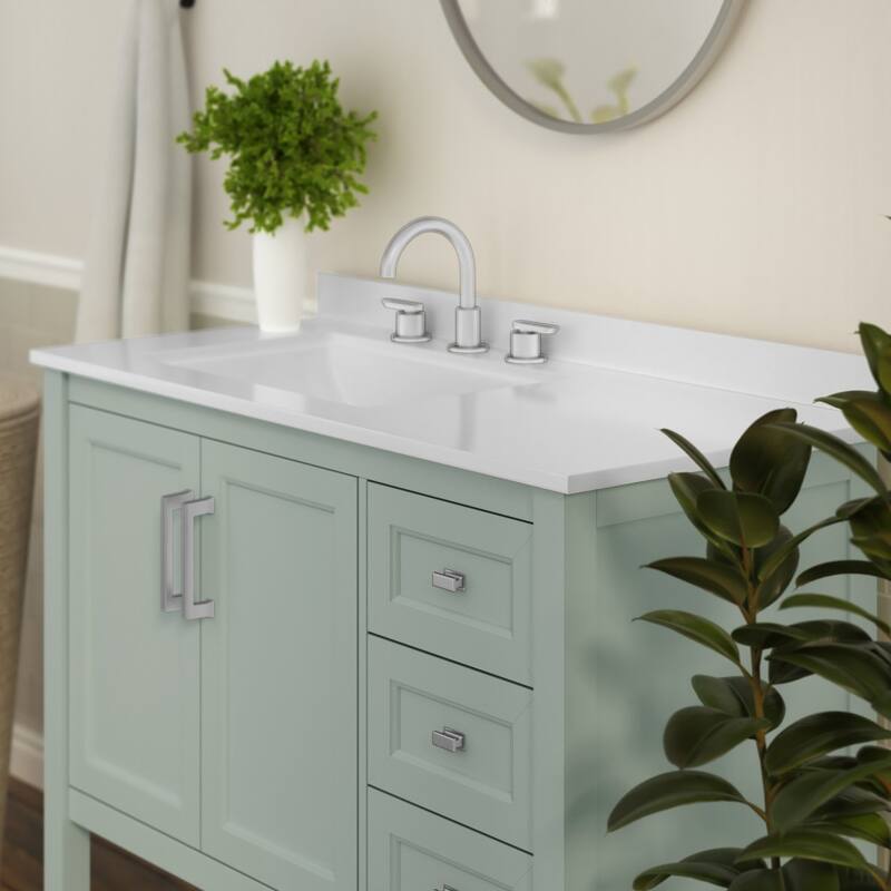 Bathroom Vanity with Sink, Open Storage, and Storage Drawers