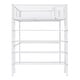 preview thumbnail 7 of 11, Artsy Twin Size Metal Loft Bed with 4-Tier Shelves and Storage, White