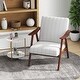 preview thumbnail 4 of 16, Gymax Modern Accent Chair Leathaire Leisure Armchair w/ Rubber Wood
