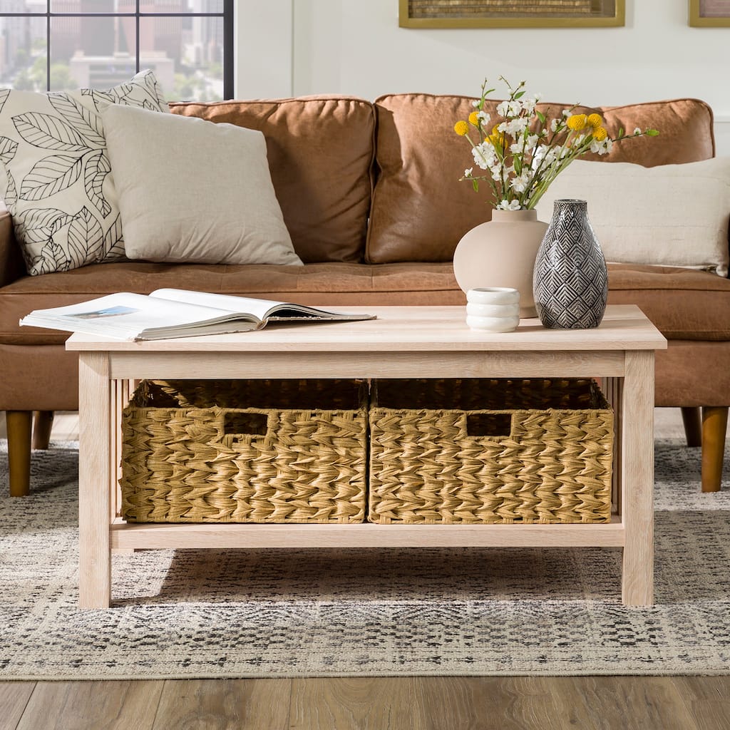 Walker Edison 40-Inch Mission Style Coffee Table